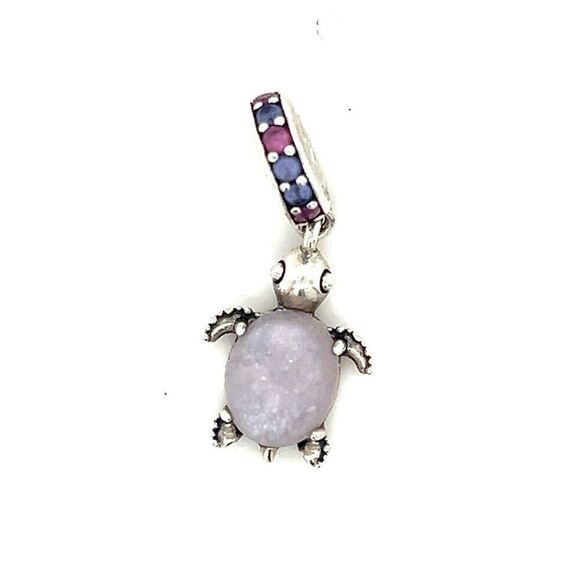 Pandora Murano Glass Pink Sea Turtle Dangle Charm - Picture 1 of 6
